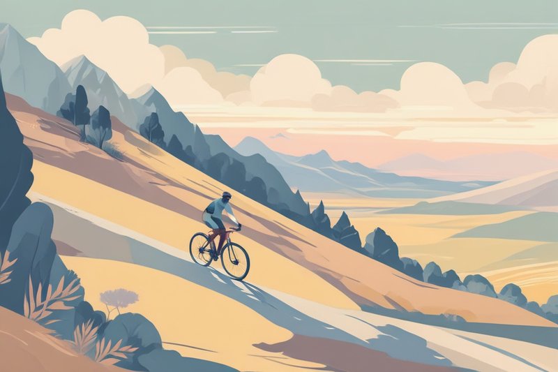 Ilustración pastel: Seguros para ciclismo de montaña