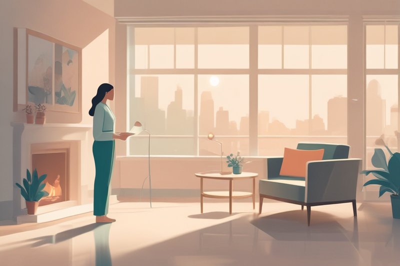 Ilustración pastel: Estrés postraumático causado por el trabajo