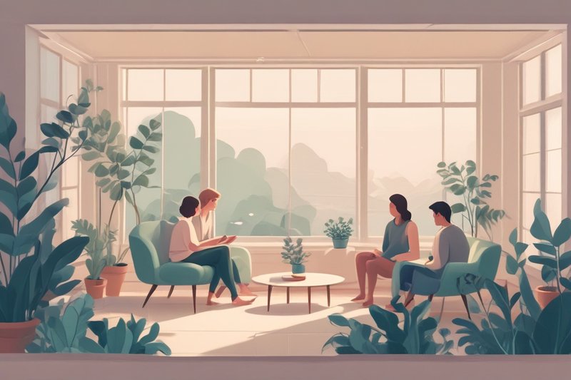 Ilustración pastel: Bienestar y relaciones humanas