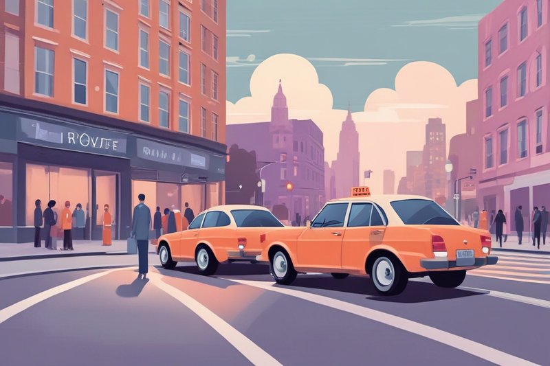 Ilustración pastel: Choques suaves entre dos autos