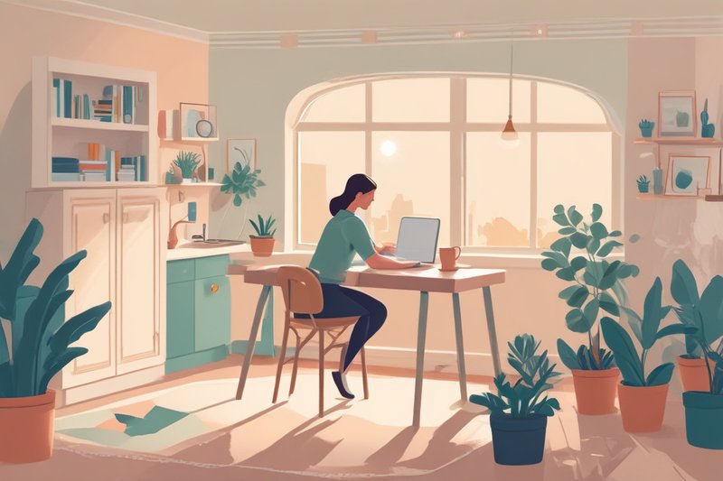 Freelancer protegido en su escritorio