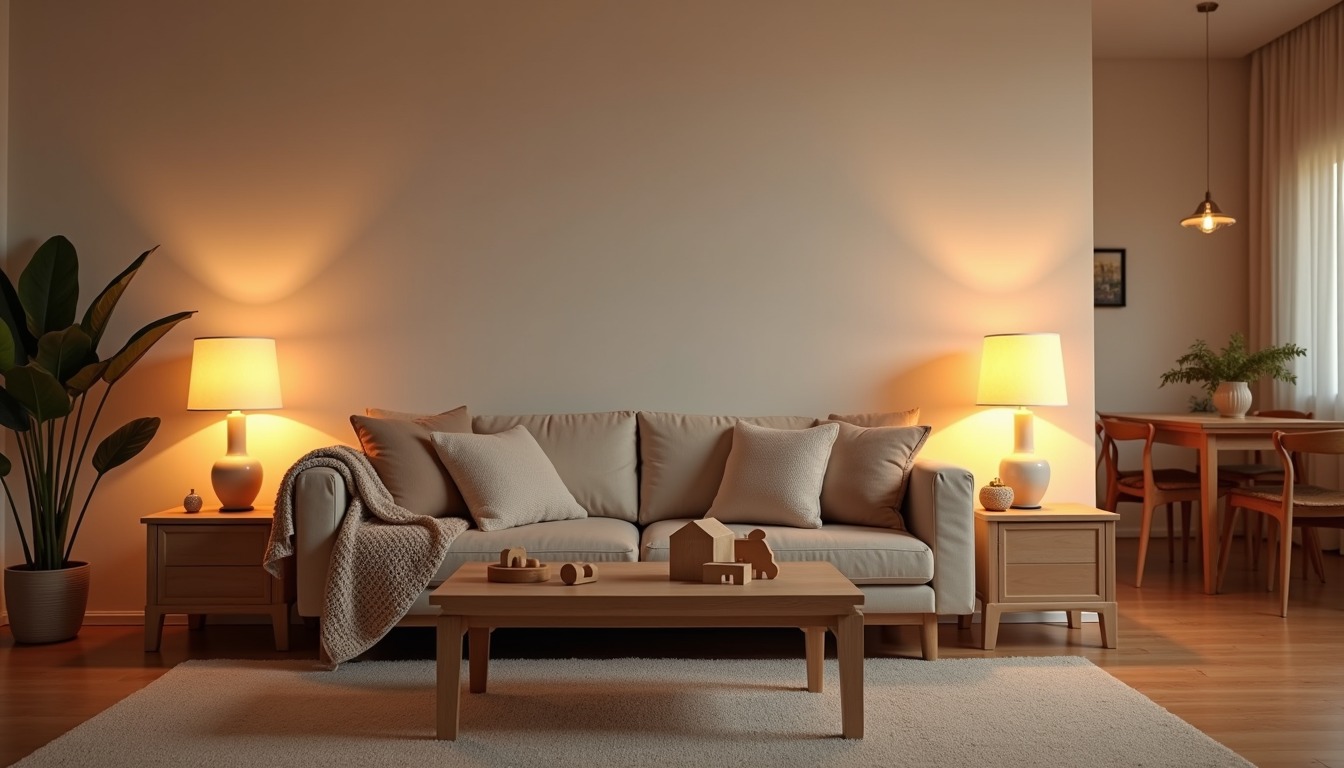 Sala familiar con sofá, cobijas y juguetes de niños, imagen del seguro familiar.